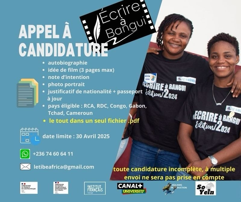 Appel à Candidature - Ecrire à Bangui